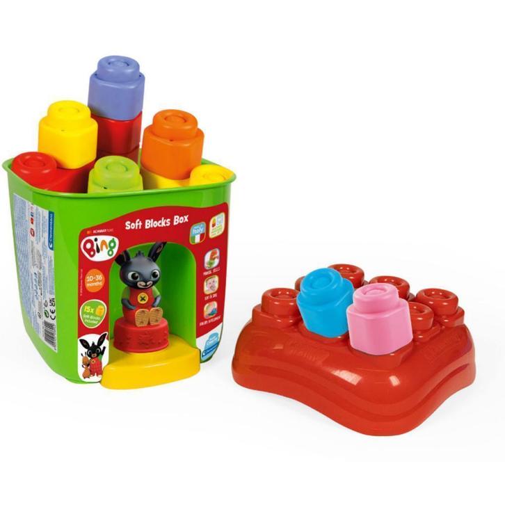 Bing Konijn Zachte Bouwstenen in Ton - Clementoni, Kinderen en Baby's, Speelgoed | Bouwstenen, Nieuw, Overige merken, Ophalen of Verzenden