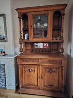 2 oude eiken kasten en bijpassende tafel en 4 stoelen, Antiek en Kunst, Antiek | Meubels | Kasten, Ophalen