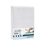 Waterdichte molton matrasbeschermer Frans bed - links