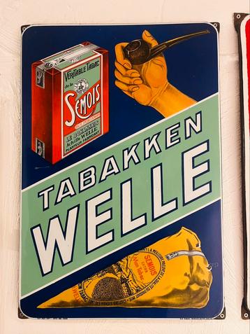 Emaille reclamebord Tabakken Welle Semois Koekelberg 1939