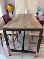 Table haute en bois et 6 chaises, Maison & Meubles, Tables | Tables à manger, Cinq personnes ou plus, Enlèvement, Utilisé, Rectangulaire