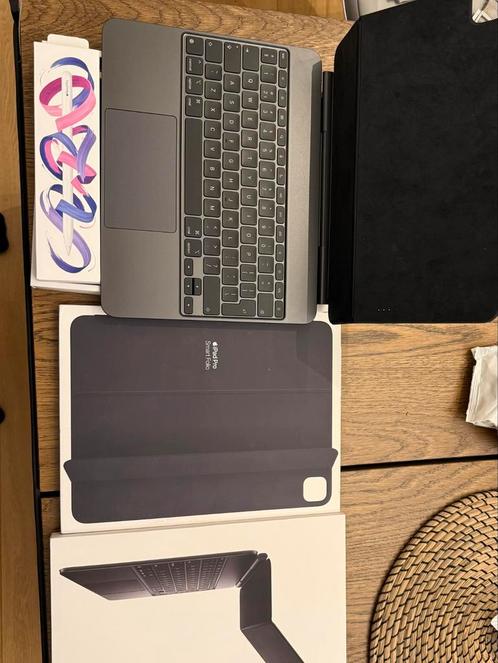 Apple - iPad Pro 13"(M4), 512+5G, Noir, Magic Keyboard, Pen, Computers en Software, Apple iPads, Zo goed als nieuw, Apple iPad Pro