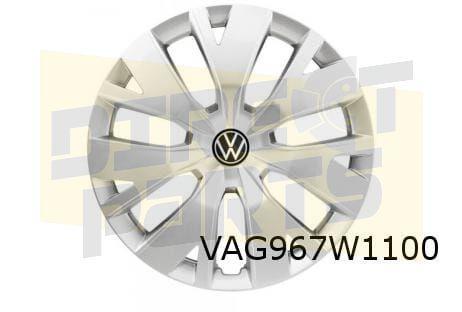 Volkswagen Wieldop 16'' (UWP chromeglas/ zwart/ fijnzilver), Auto diversen, Wieldoppen, Nieuw, Verzenden