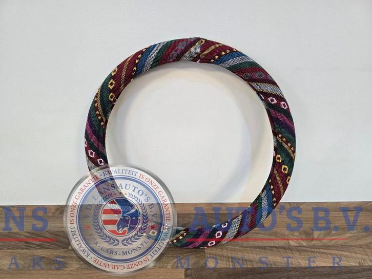 Kleurrijke stoffen stuurhoes – boho stijl 38 cm, Auto-onderdelen, Besturing, Nieuw, Ophalen of Verzenden