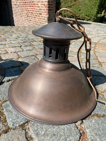  VINTAGE bronskleurige hanglamp