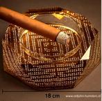 SAB06 SIGAARASBAK DIAMONDS GOLD,   4 LEGGERS - 18 cm!, Verzenden, Nieuw, Asbak