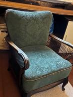Fauteuil club tissu et bois, Huis en Inrichting, Ophalen, Hout, Gebruikt, 75 tot 100 cm