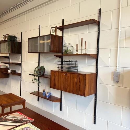 - Vintage wandsysteem •Kai Kristiansen• 2/3 -, Huis en Inrichting, Kasten | Boekenkasten, Ophalen of Verzenden
