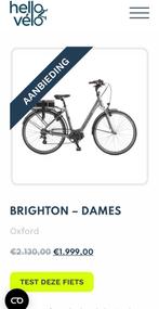 Oxford BRIGHTON , elektrische damesfiets Shimano middenmotor, Fietsen en Brommers, Ophalen of Verzenden, Zo goed als nieuw, 50 km per accu of meer
