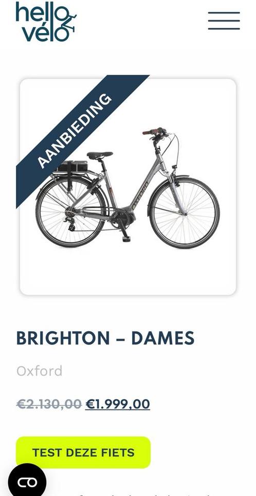 Oxford BRIGHTON , elektrische damesfiets Shimano middenmotor, Fietsen en Brommers, Elektrische fietsen, Zo goed als nieuw, Overige merken