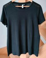 T-shirt QS by s.Oliver. Large maar eerder Medium. Zwart, Manches courtes, Taille 38/40 (M), Enlèvement ou Envoi, Comme neuf