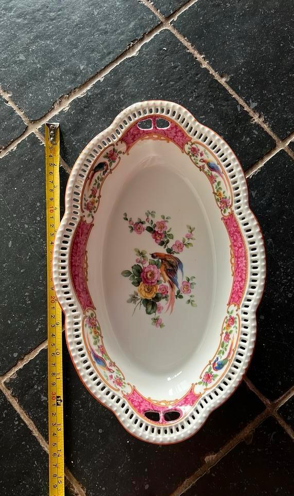 Antieke ovale serveerschaal – Schumann Bavaria ca. 1900–1930, Antiquités & Art, Antiquités | Plateaux, Enlèvement
