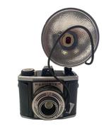 Junior II Reportercamera uit 1955 met Duo Luxe-flitser, 1940 tot 1960, Ophalen of Verzenden, Fototoestel, /