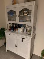 Witte buffetkast - met glas, Ophalen, Gebruikt, Glas