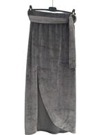 JCL lange velourse rok met split grijs S/M, Kleding | Dames, Rokken, Verzenden, Nieuw, JCL, Maat 36 (S)