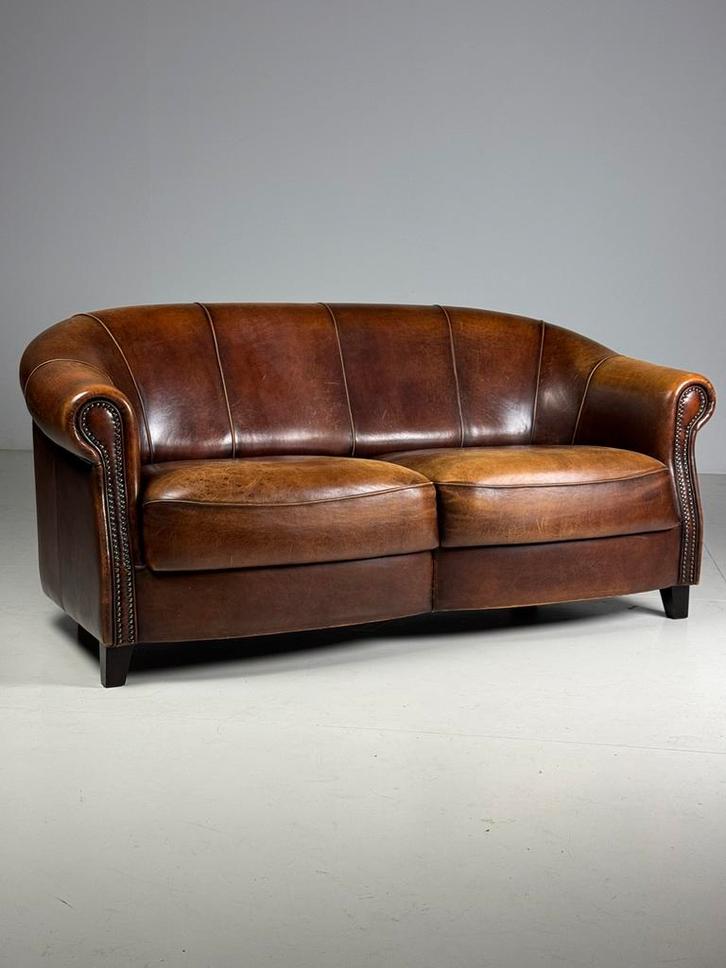 Schapenleren Bank Joris klassiek, Huis en Inrichting, Zetels | Zetels en Chaises Longues, Zo goed als nieuw, Ophalen