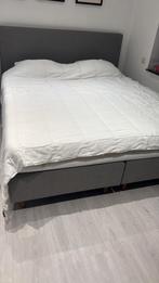 Grijze boxspring, Ophalen, Zo goed als nieuw, Grijs