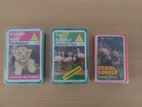3 Kwartet spelen (dieren), Verzamelen, Speelkaarten, Jokers en Kwartetten, Zo goed als nieuw, Kwartet(ten), Ophalen