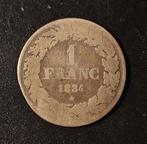 1 franc 1834 - Léopold I, Timbres & Monnaies, Monnaie en vrac, Argent, Argent, Envoi
