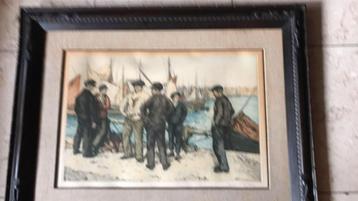 gravure peintre manuel ROBBE, Enlèvement, Comme neuf
