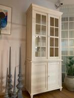 Vitrinekast van Flamant 'Cherbourg', wit gelakt, Huis en Inrichting, 50 tot 100 cm, Met deur(en), 25 tot 50 cm, Klassiek - landelijk
