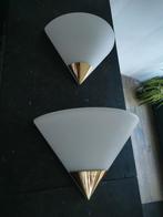 Vintage Glashutte Limburg wandlampen, Utilisé, Enlèvement ou Envoi