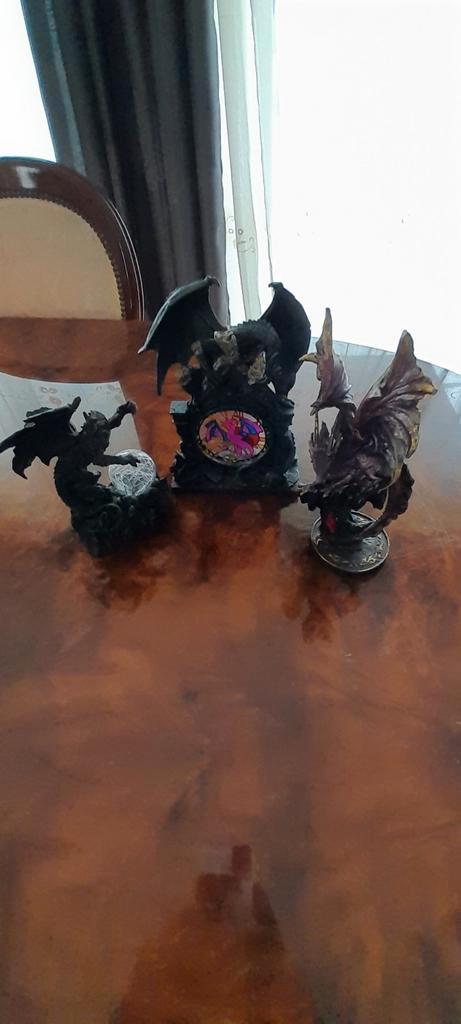 Set van 3 beeldjes met drakenbeelden, Antiek en Kunst, Kunst | Designobjecten, Ophalen