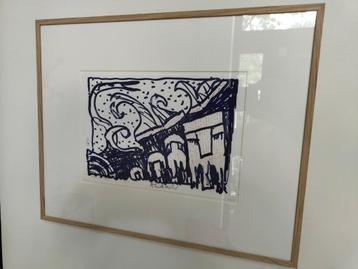 litho Pierre Alechinsky, gesigneerd, 5/99, Enlèvement