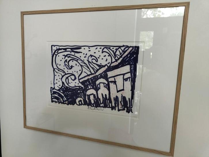 litho Pierre Alechinsky, gesigneerd, 5/99, Antiek en Kunst, Kunst | Litho's en Zeefdrukken, Ophalen