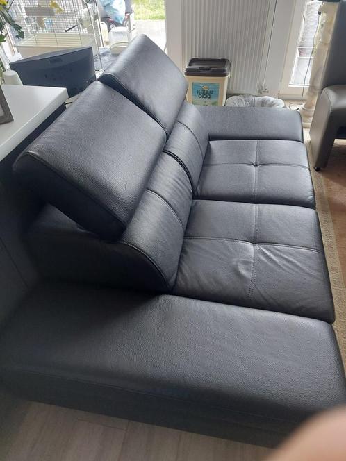 Lederen 2 zit met verstelbare hoofdsteunen 2X1 Meter, Huis en Inrichting, Zetels | Zetels en Chaises Longues, Zo goed als nieuw