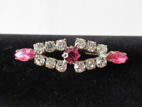 broche- ART DECO-gefacetteerde steentjes-VINTAGE, Handtassen en Accessoires, Antieke sieraden, Broche, Ophalen of Verzenden