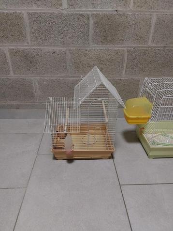 Lot de 2 cages pour canaris + accessoires beschikbaar voor biedingen
