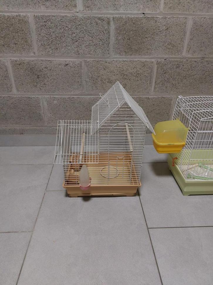 Lot de 2 cages pour canaris + accessoires, Dieren en Toebehoren, Vogels | Hokken en Kooien, Zo goed als nieuw, Ophalen
