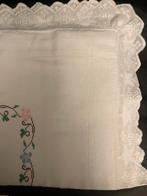 Oude geborduurde linnen sprei voor 2 personen, Ophalen, Beige, Deken of Dekbed, Nieuw