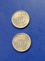 1948 twee dubbeltjes in CuNi portret NL en Curacao, Postzegels en Munten, Verzenden, Koningin Wilhelmina, 10 cent, Setje