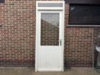 Meranti Houten deur wit met glas en verluchting.   100€., Doe-het-zelf en Bouw, Deuren en Vliegenramen, Ophalen, Gebruikt, 80 tot 100 cm