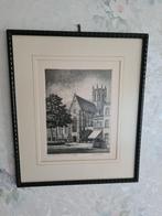 Ets Onze-Lieve-Vrouwkerk Dendermonde Karel Verhas, Antiek en Kunst, Kunst | Etsen en Gravures, Ophalen