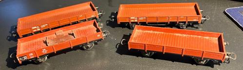 2291. 4 H0 flatcars van Märklin., Hobby en Vrije tijd, Modeltreinen | H0, Gebruikt, Wagon, Märklin, Ophalen of Verzenden