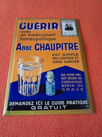 oud blikken reclamebord  guerir jaar 1935 beschikbaar voor biedingen