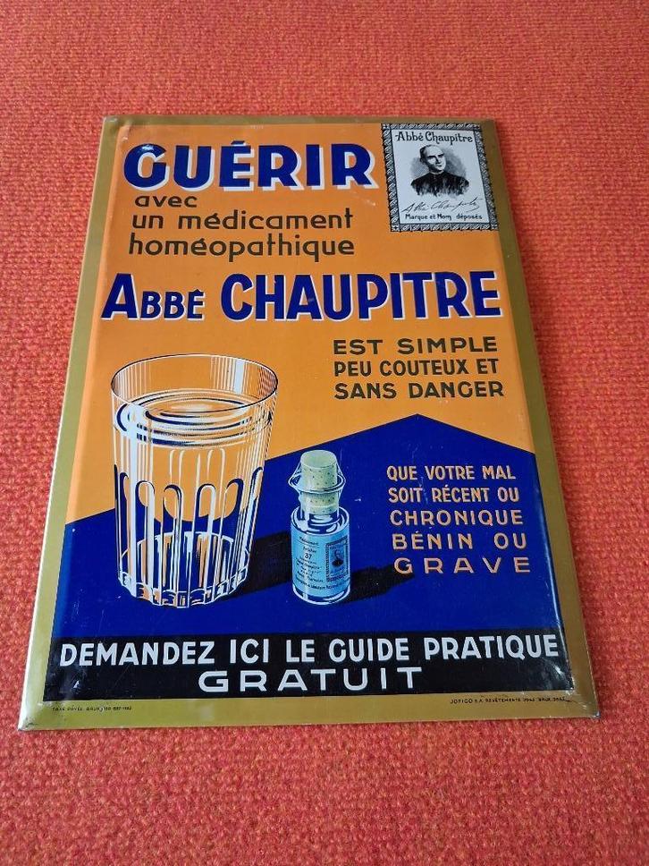 oud blikken reclamebord  guerir jaar 1935, Verzamelen, Merken en Reclamevoorwerpen, Zo goed als nieuw, Reclamebord, Ophalen of Verzenden