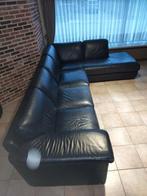 Lederen zetel Natuzzi donkerblauw, Enlèvement, Utilisé, Cuir, Natuzzi