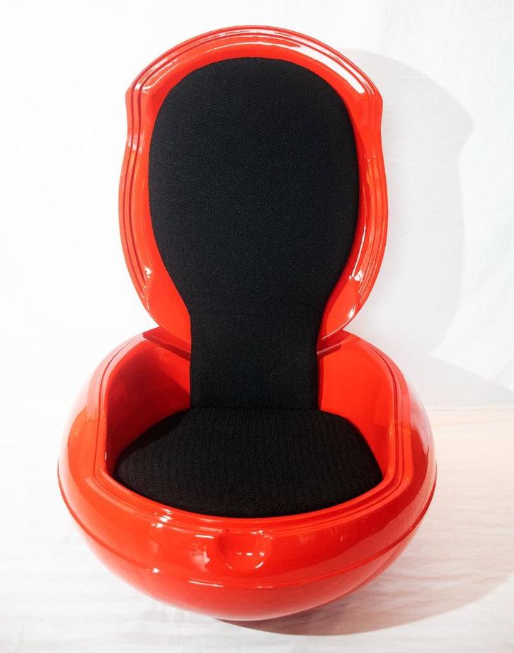 Garden Egg Chair, vintage model uit de eerste serie van 1968, Huis en Inrichting, Fauteuils, Gebruikt, Kunststof, Stof, Overige materialen