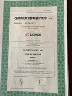 Aandelen Usinor, Postzegels en Munten, Aandelen en Waardepapieren, Ophalen, 1970 tot heden, Aandeel