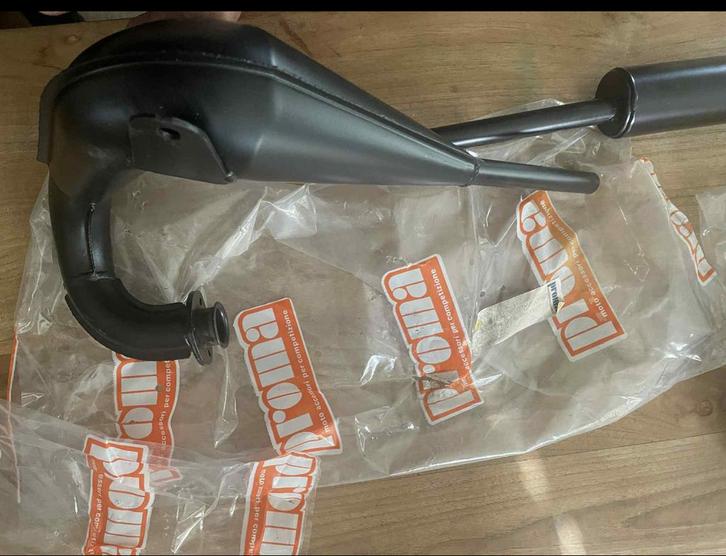 System uitlaat voor Minarelli P6-p4 motorblokken, Fietsen en Brommers, Brommeronderdelen | Oldtimers, Zo goed als nieuw, Uitlaat