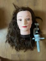 2 kappershoofden van echt haar, Hobby en Vrije tijd, Cursusmateriaal, Ophalen, Gebruikt