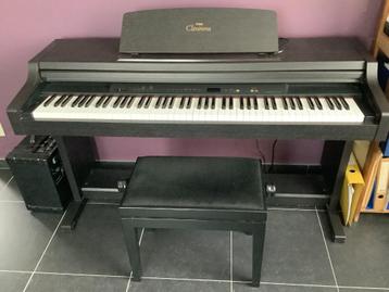Yamaha CLP-411 digitale piano – zwart  - Uitstekende staat, Comme neuf, Digital, Enlèvement, Piano