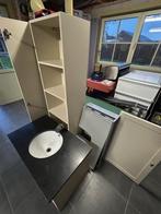 lavabo met onderkast en granieten blad + hangkast, Huis en Inrichting, Ophalen, 100 tot 150 cm, 50 tot 100 cm, Zo goed als nieuw