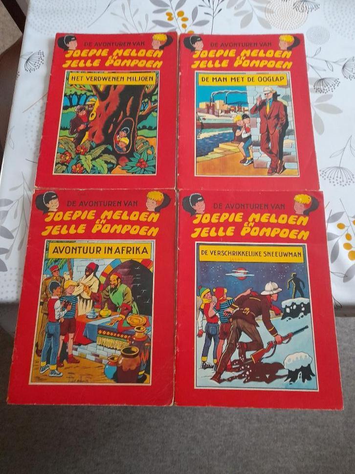 Joepie Meloen en Jelle Popoen 1 t.e.m.4 complete reeks eerst, Boeken, Stripverhalen, Gelezen, Ophalen of Verzenden
