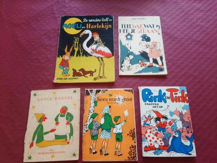 Set van 5 vintage kinderboeken – jaren 50 tot 70, Boeken, Kinderboeken | Kleuters, Gelezen, Ophalen of Verzenden