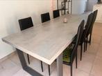 Tafel GRIJS met stoelen, Ophalen, Zo goed als nieuw